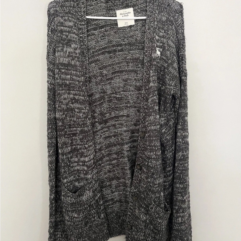 Abercrombie & Fitch Gray Women's Sweater duster chunky knit gray xs/s